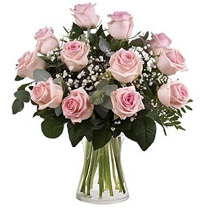 12 Secret Pink Roses Delivery United Arab Emirates