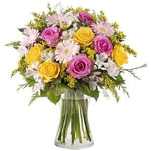 Yellow and Pink Roses Delivery to United Arab Emirates