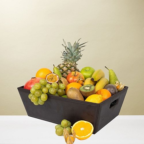 Leather Hamper Exotic Fruit Delivery to Netherlands