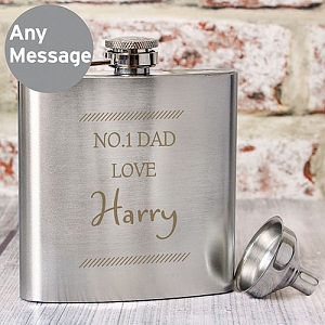 Personalised Classic Stainless Steel Hip Flask