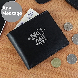 Personalised No.1 Leather Wallet