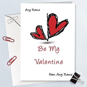 Be Mine Valentine-Personalised Card