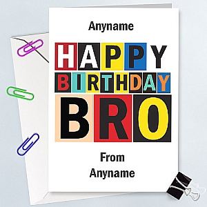 Happy Birthday Brother-Personalised Card