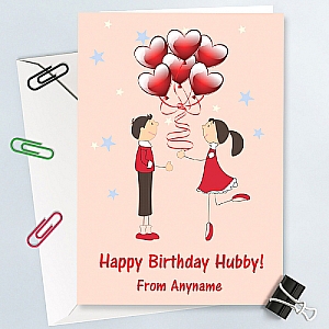 HappyBirthday Hubby-Personalised Card