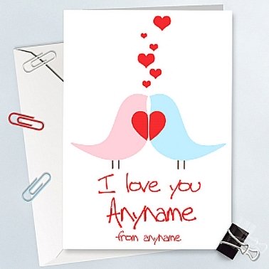 I Love Anyname - Personalised Cards