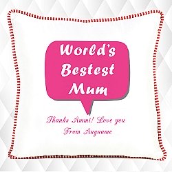 Worlds Best Mum - Personalised Cushion