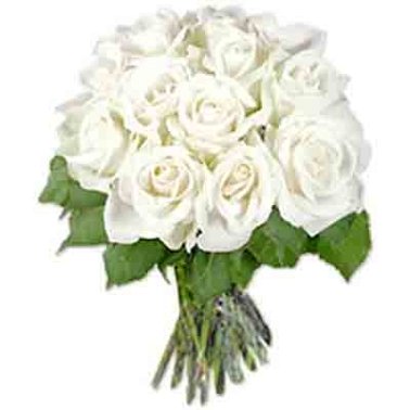 White Roses Bouquet 18 Flowers delivery to India