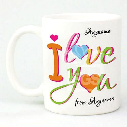 Colorful I Love You-Personalised Mug