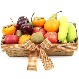 Deluxe Indulgence Fruit Basket Delivery to UK