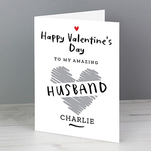 Personalised Happy Valentines Day Card