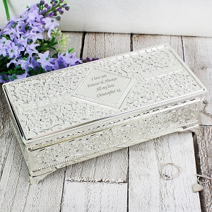 Antique Silver Plated Jewellery Box delivery to UK [United Kingdom]