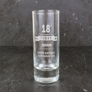 Personalised Birthday Star Shot Glass