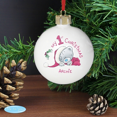 Personalised Me To You My 1st Christmas Bauble