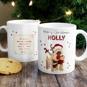 Personalised Boofle Christmas Reindeer Mug