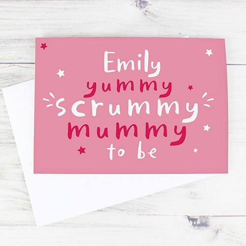 Personalised Yummy Scrummy Mummy To Be Card