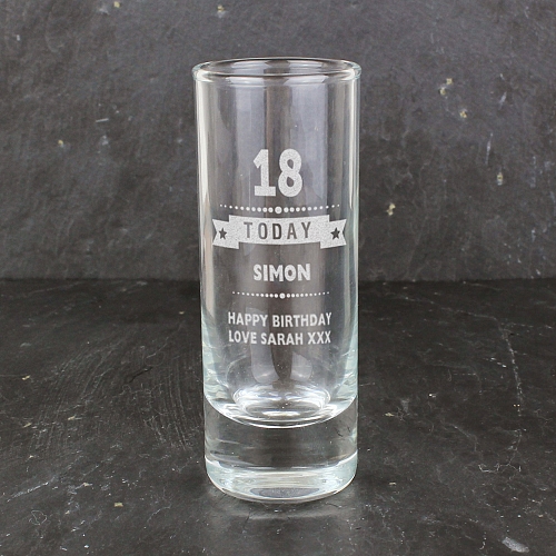 Personalised Birthday Star Shot Glass