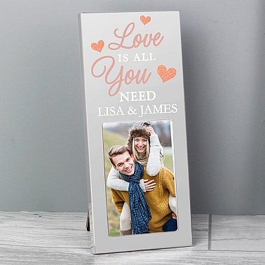 Personalised 'Love is All You Need' 2x3 Photo Frame