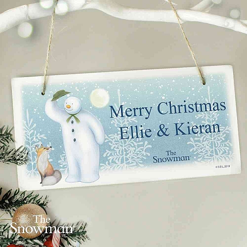 Personalised The Snowman Snow Wonder Wooden Sign