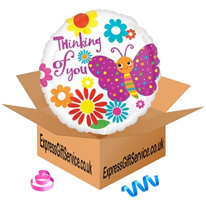 Cute Butterfly Thinking of You Balloon Delivery to UK