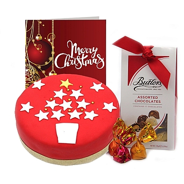 Christmas Star Cake with Buttlers Chocolates