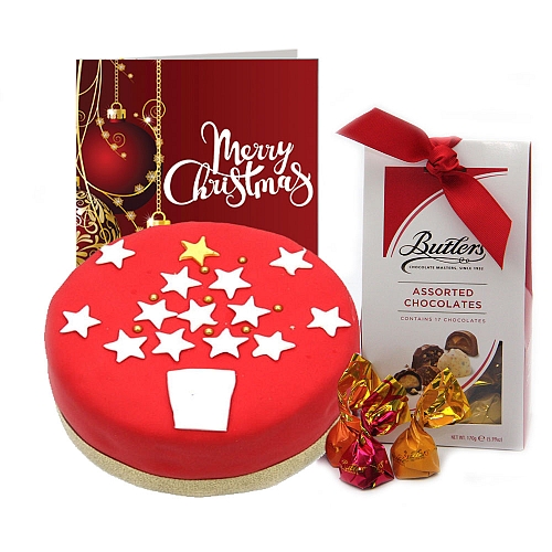 Christmas Star Cake with Buttlers Chocolates