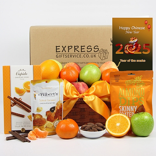 Chinese New Year Chocolate Nuts Fresh Fruit Hamper