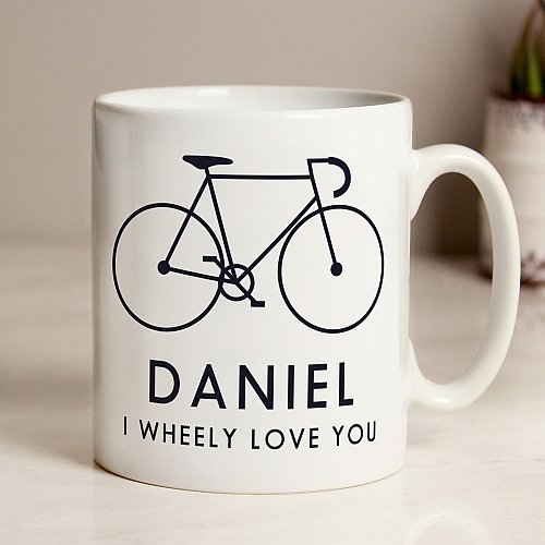 Personalised I Wheely Love You Bike Mug