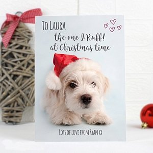 Personalised Rachael Hale Terrier Christmas Card delivery to UK [United Kingdom]