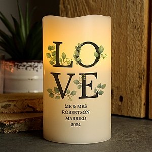 Personalised LOVE LED Candle