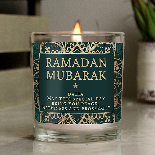 Personalised Eid and Ramadan Scented Jar Candle