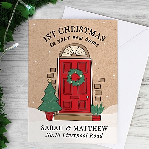 Personalised 1st Christmas In Your New Home Card