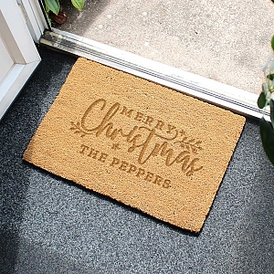 Personalised Christmas Rectangle Indoor Doormat