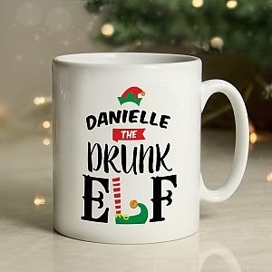 Personalised Elf Christmas Mug