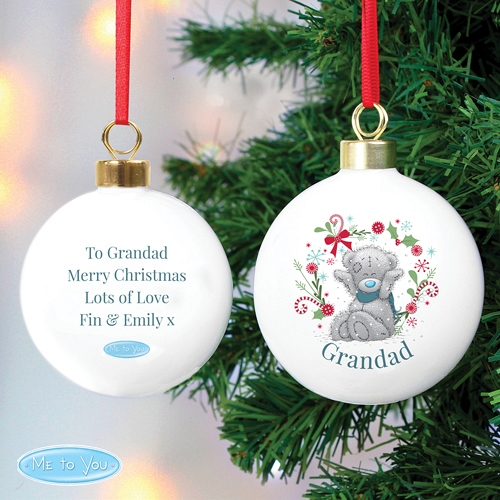 Personalised Me To You 'For Grandad, Dad' Christmas Bauble UK [United Kingdom]