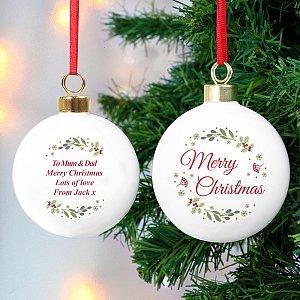 Personalised Merry Christmas Bauble