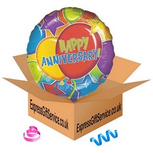 Happy Anniversary Glitter Balloon delivery to UK